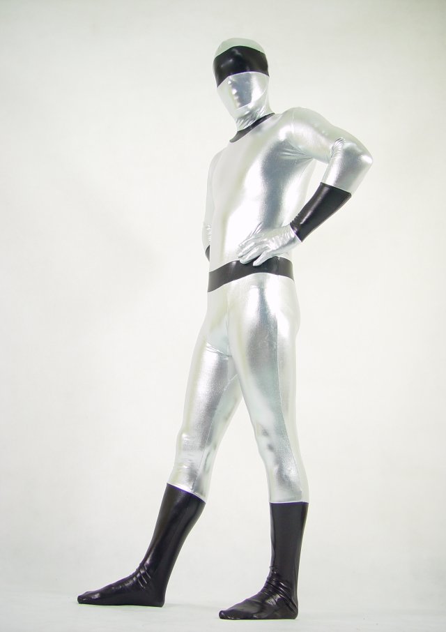 Silver Shiny Halloween Costume Ideas Zentai